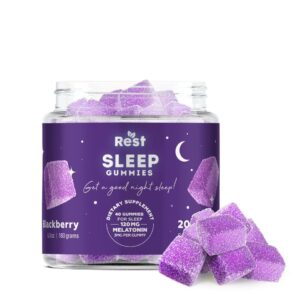 blackberry gummies melatonin rest sleep gummies 120mg